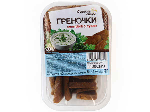 Сурские гренки Сметана с луком (100 гр) в Голицино