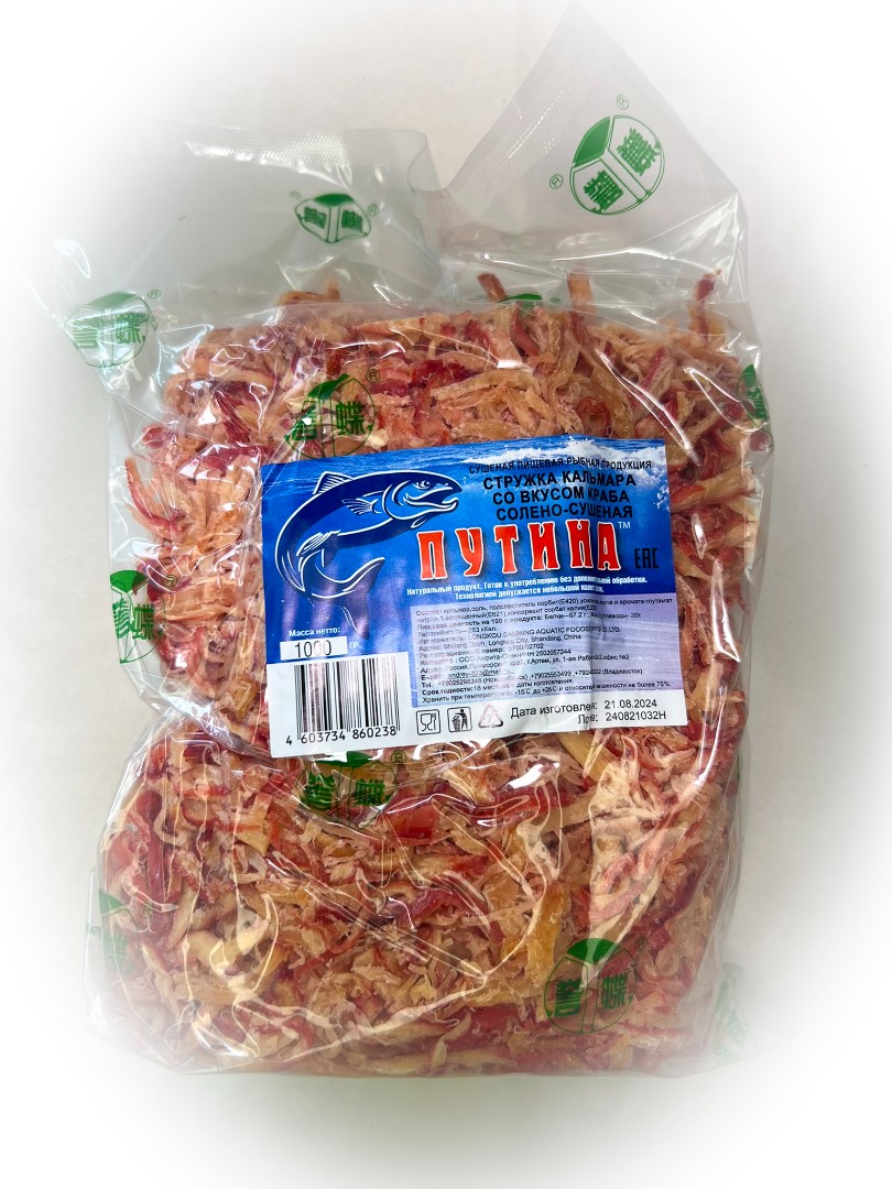 Кальмар стружка со вкусом краба "Розовая" (ПУТИНА) в Голицино