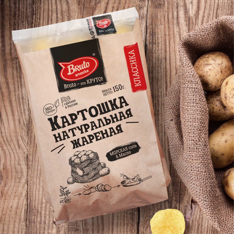 Картофель «Бруто» с солью 130 гр. в Голицино