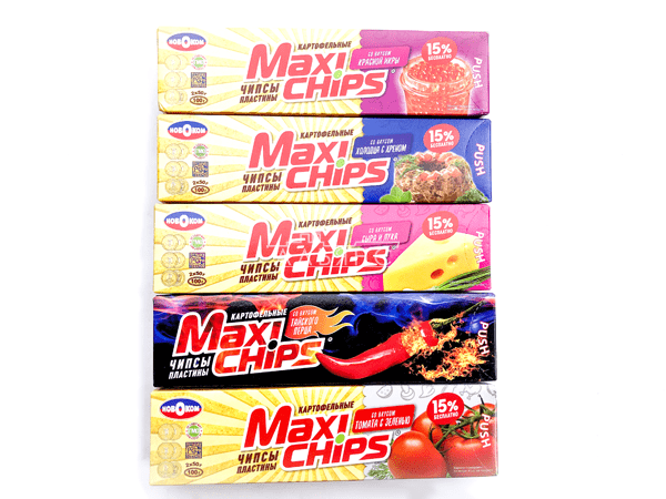 Чипсы "Maxi chips" ассорти 100 гр. в Голицино