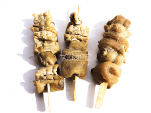 Сом (бабочка) холодного копчения: Шашлычок из щуки холодного копчения