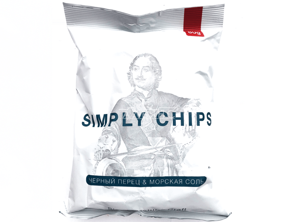 Картофельные чипсы "Simple chips" Морская соль и черный перец 80 гр. в Голицино
